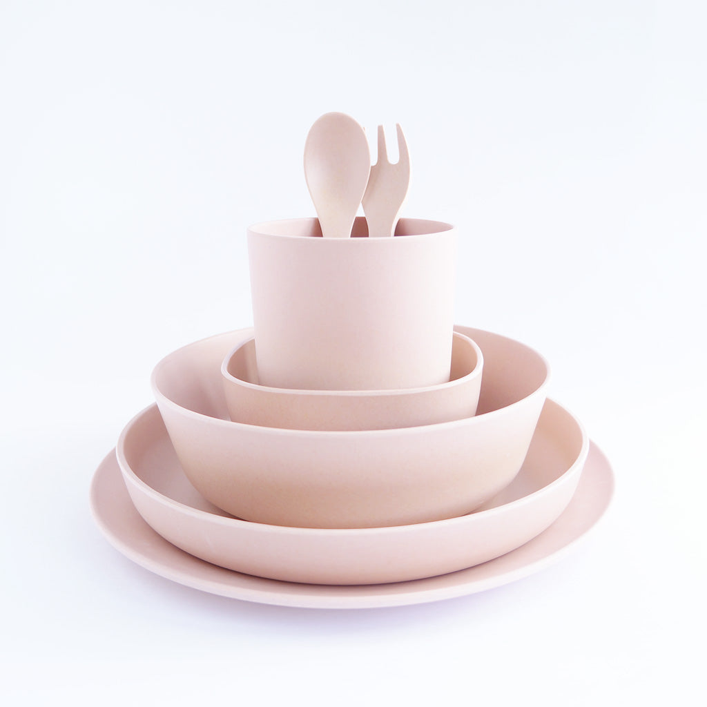 LimaLimes Bamboo Dinnerware Set - Beige
