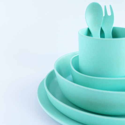 LimaLimes Bamboo Dinnerware Set - Green