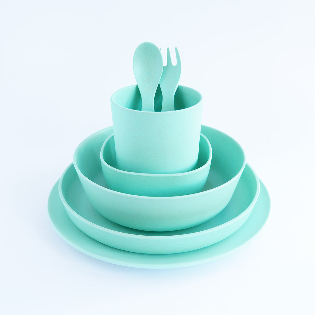 LimaLimes Bamboo Dinnerware Set - Green