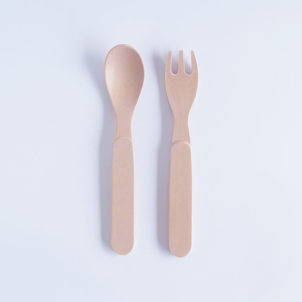 LimaLimes Bamboo Fork and Spoon - Beige