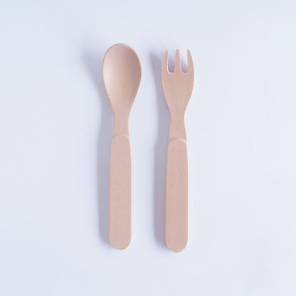 LimaLimes Bamboo Fork and Spoon - Beige