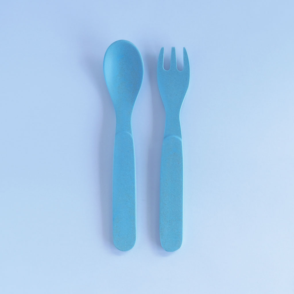 LimaLimes Bamboo Fork and Spoon - Blue