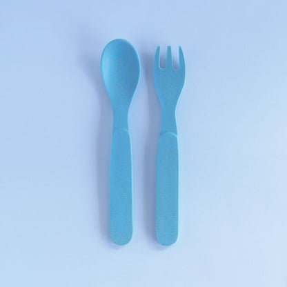 LimaLimes Bamboo Fork and Spoon - Blue
