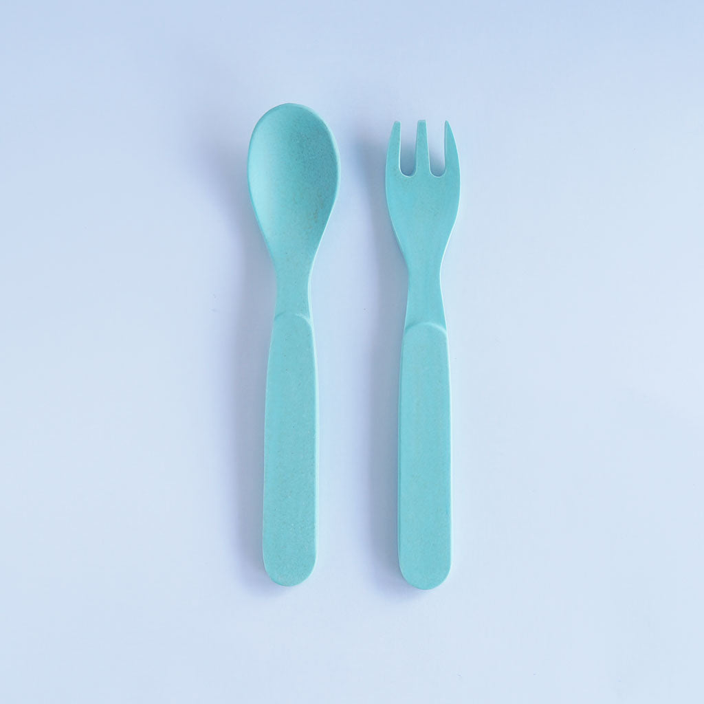 LimaLimes Bamboo Fork and Spoon - Green