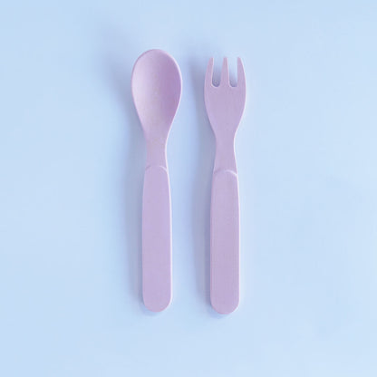 LimaLimes Bamboo Fork and Spoon - Pink
