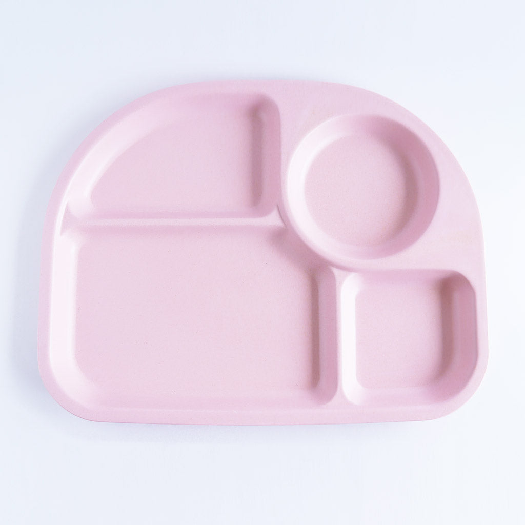LimaLimes Bamboo Divided Plate Set - Pink